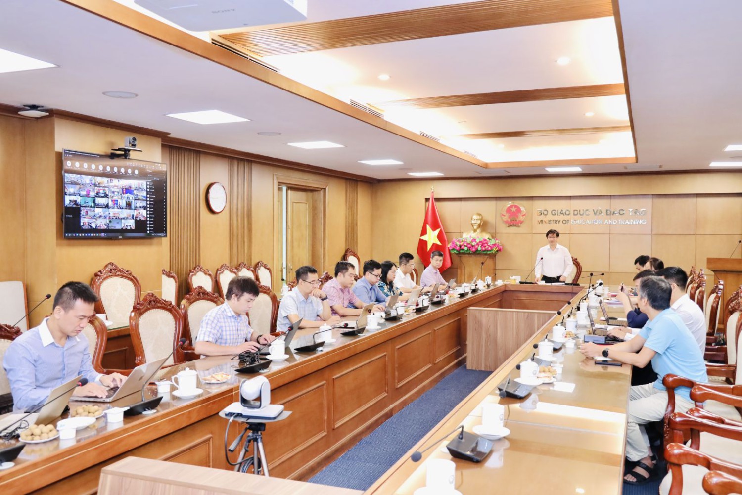 Tập huấn trực tuyến triển khai cập nhật dữ liệu học bạ số